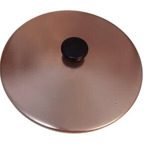 10.5" POT LID COPPER tone Aluminum w Black Knob Vintage for pots & pans